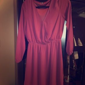 Express dark red dress